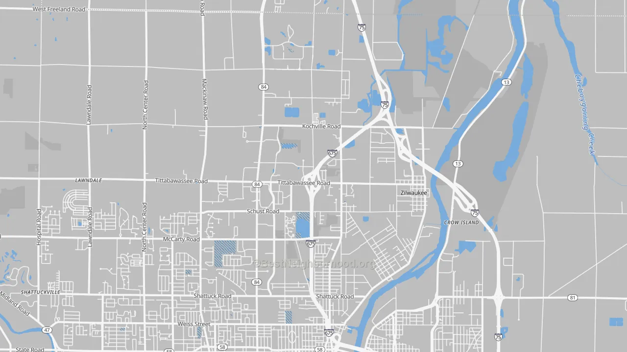 Transit Grade map of 48604, MI