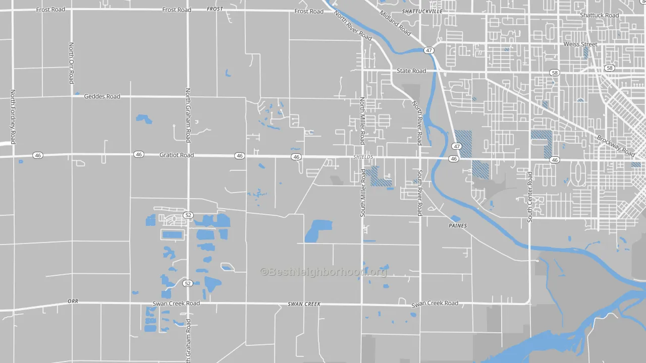 Transit Grade map of 48609, MI