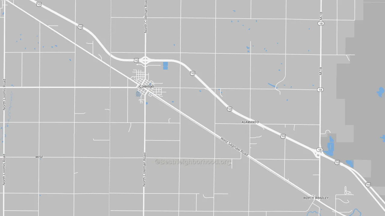 Transit Grade map of 48618, MI