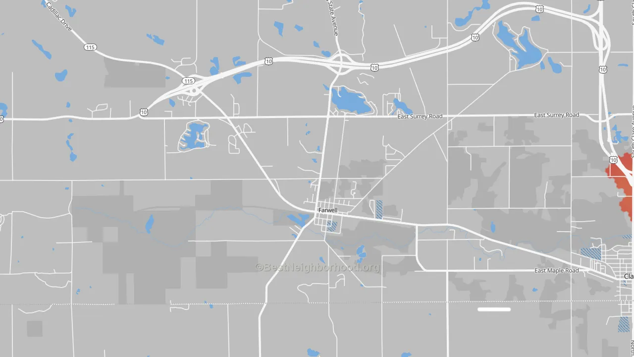 Transit Grade map of 48622, MI