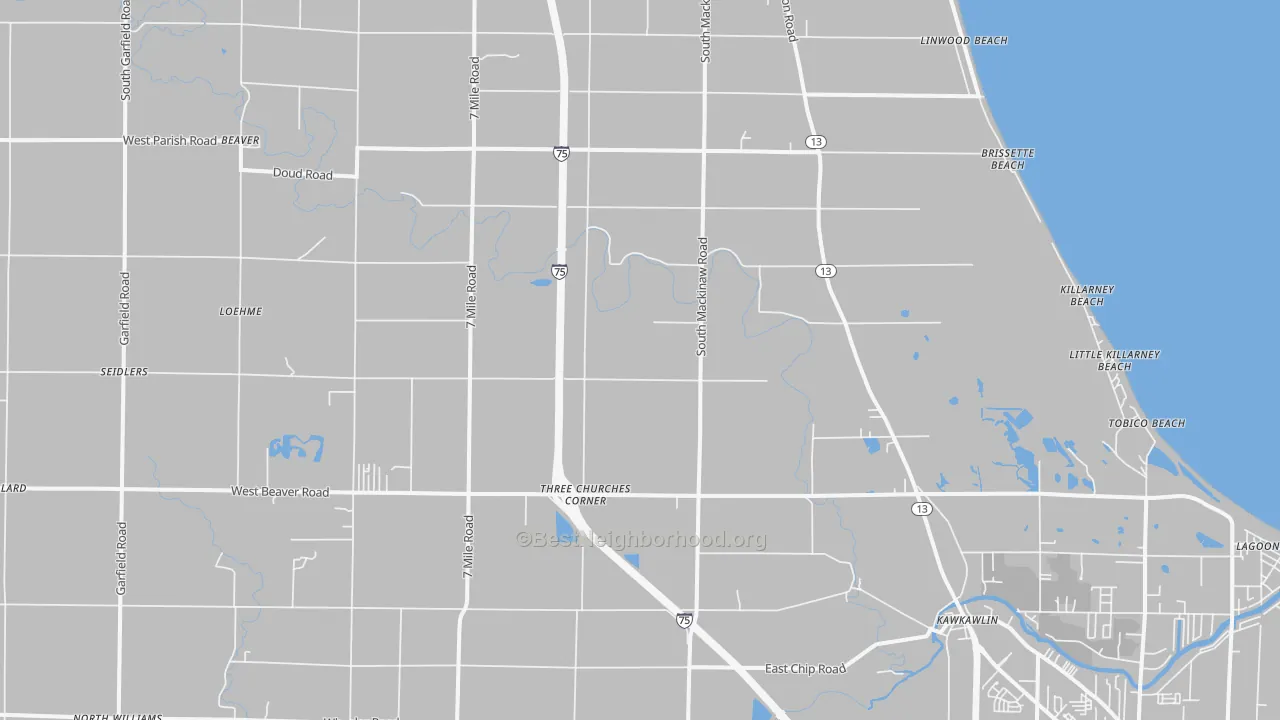 Transit Grade map of 48631, MI