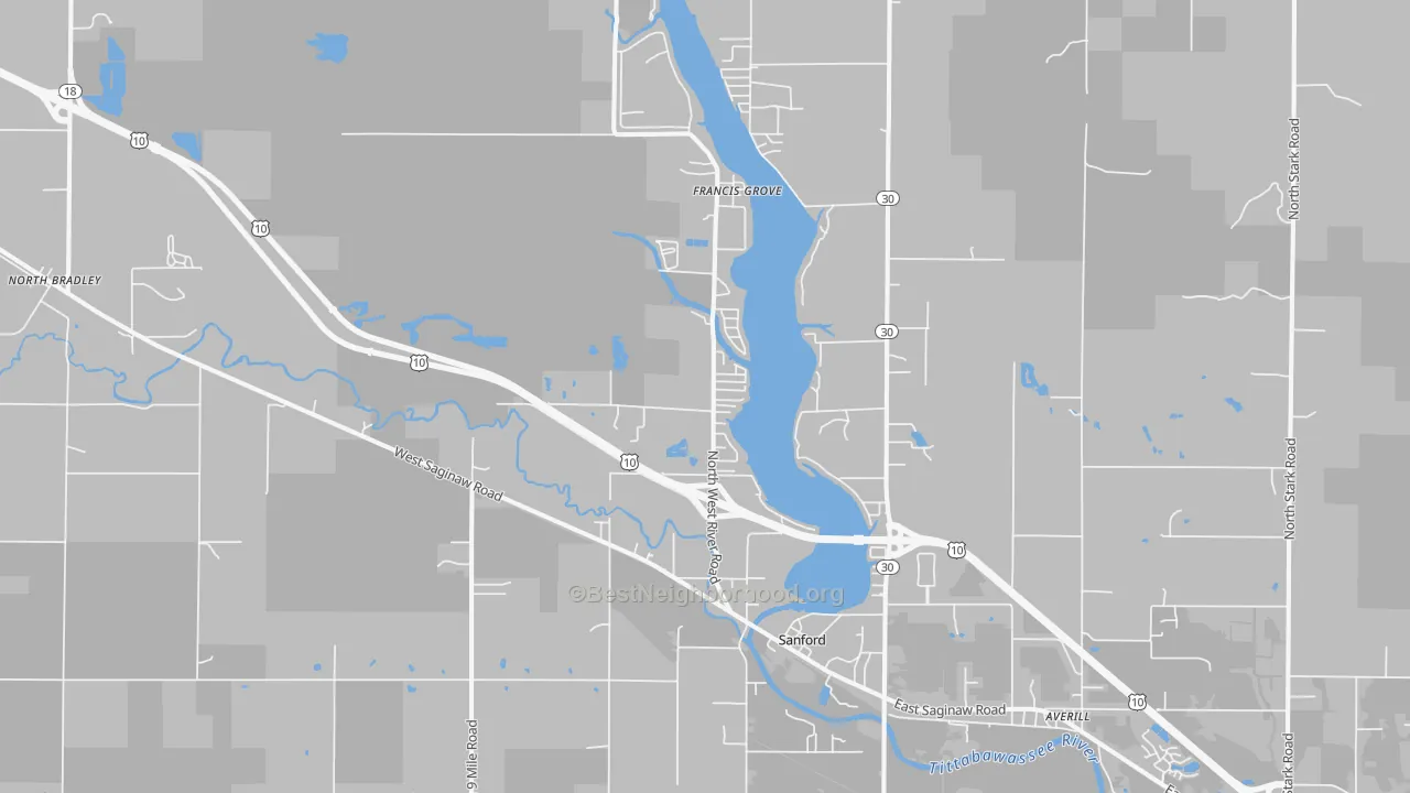 Transit Grade map of 48657, MI
