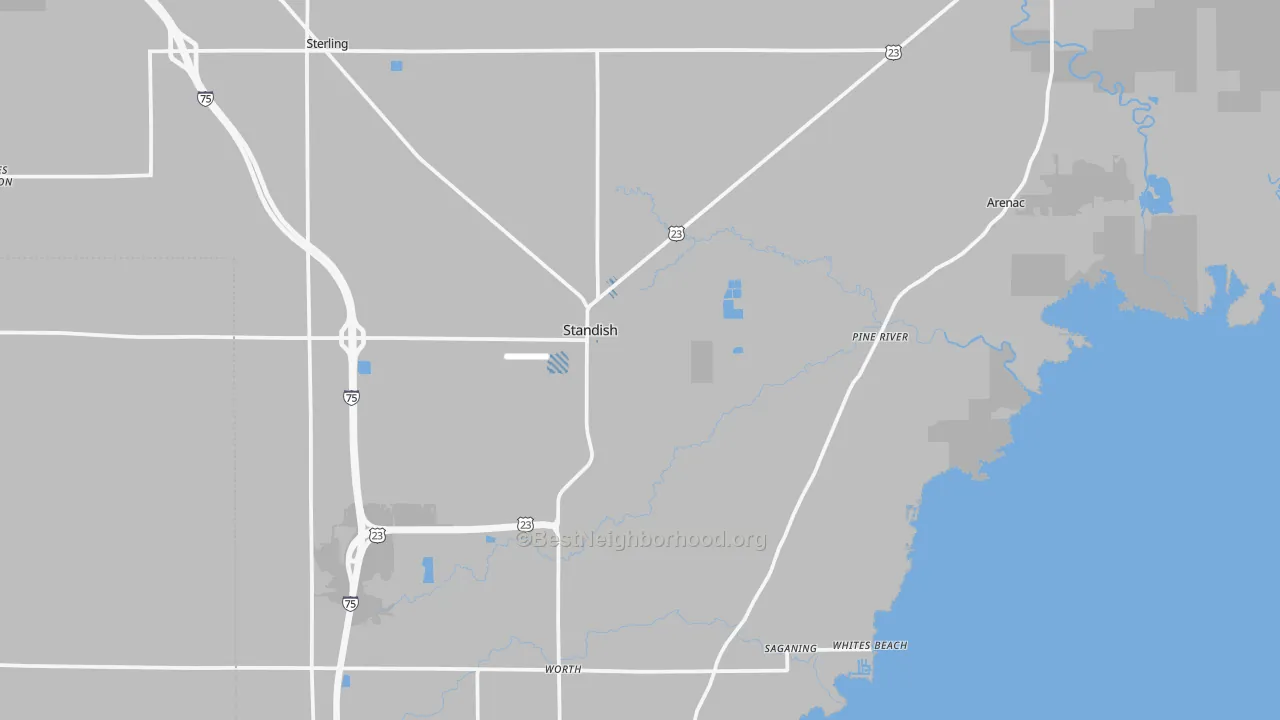 Transit Grade map of 48658, MI