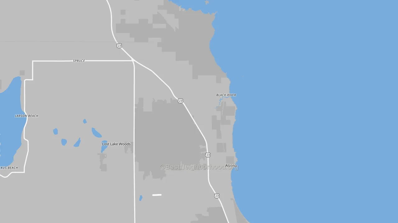 Transit Grade map of 48721, MI