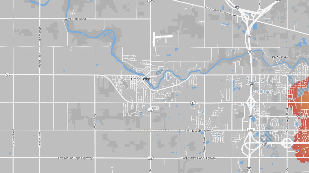 Transit Grade map of 48837, MI