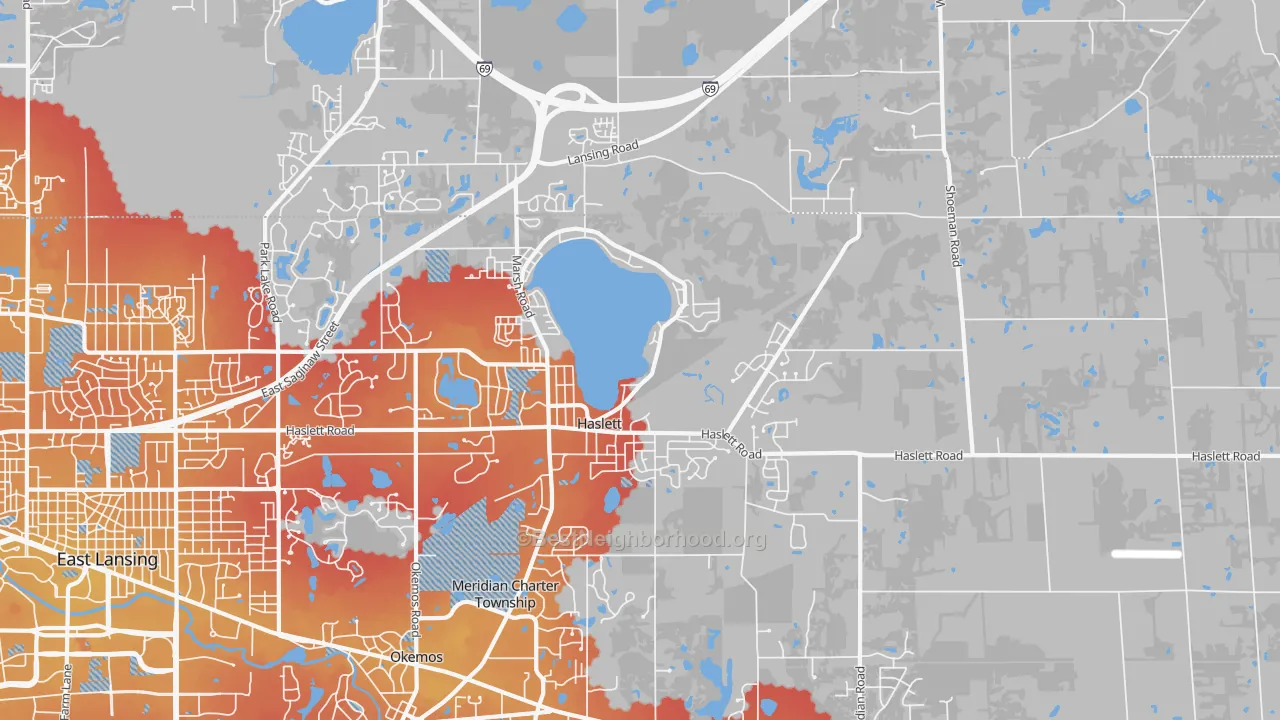 Transit Grade map of 48840, MI