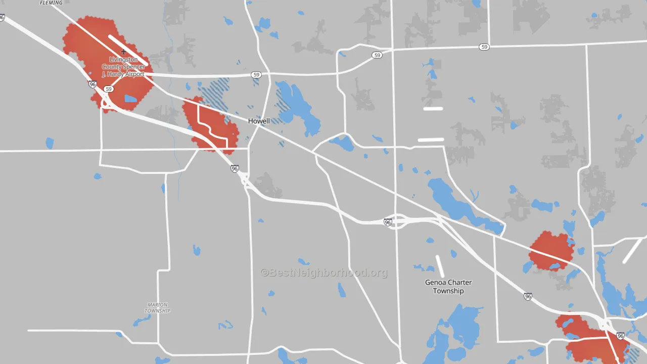 Transit Grade map of 48843, MI