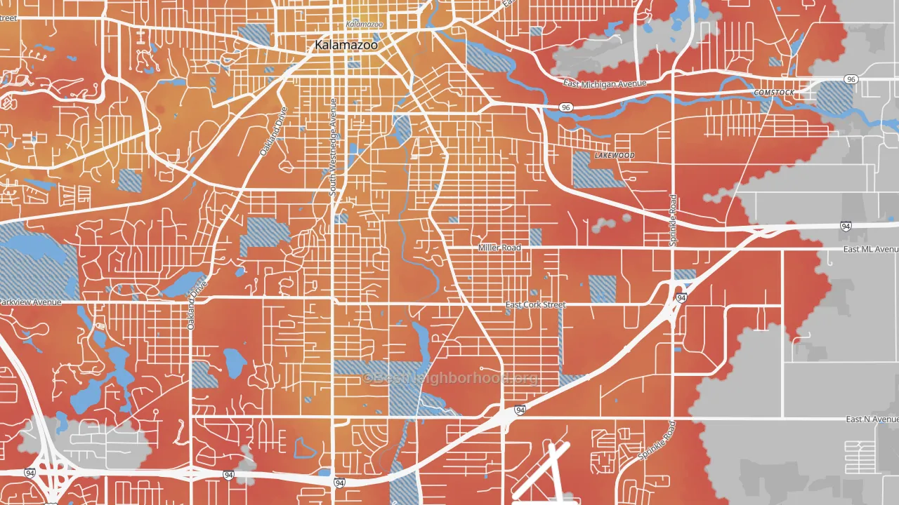 Transit Grade map of 49001, MI