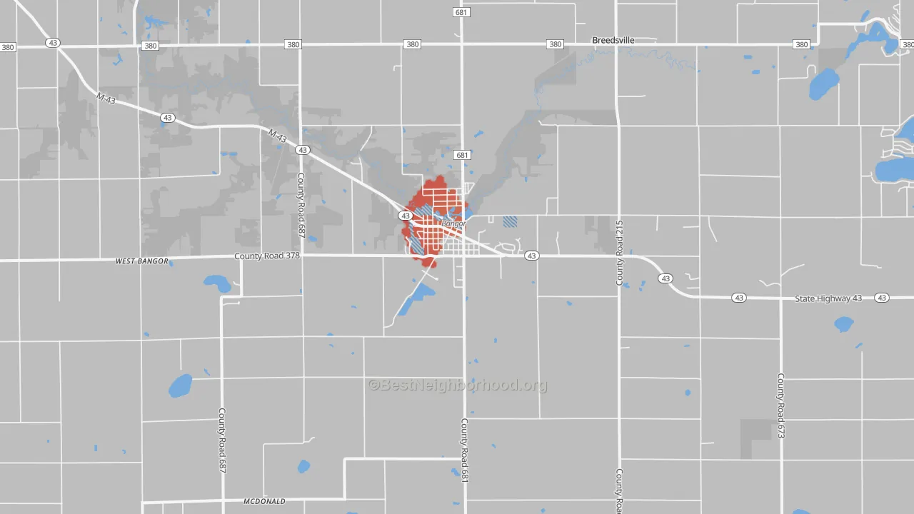 Transit Grade map of 49013, MI