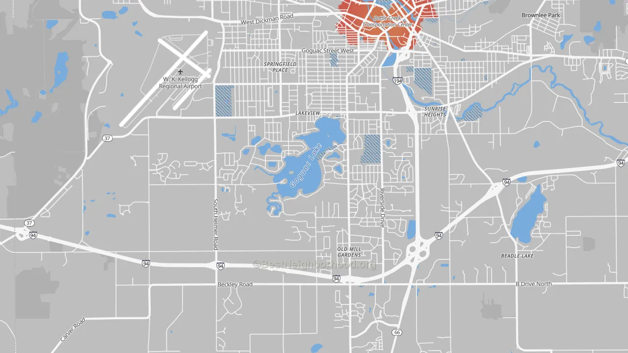 Transit Grade map of 49015, MI