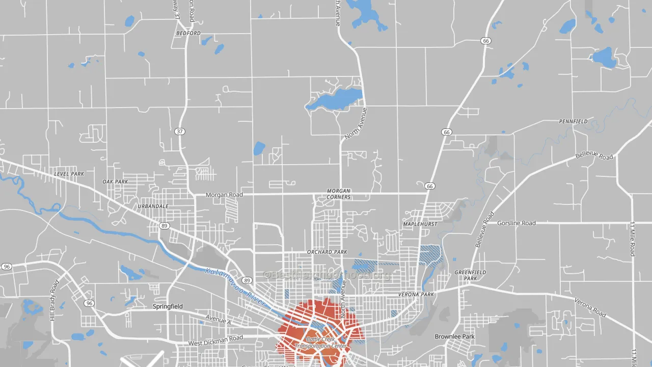 Transit Grade map of 49017, MI