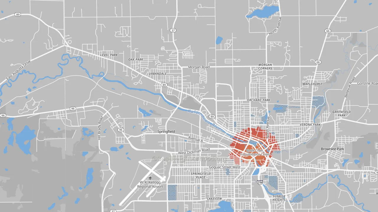 Transit Grade map of 49037, MI