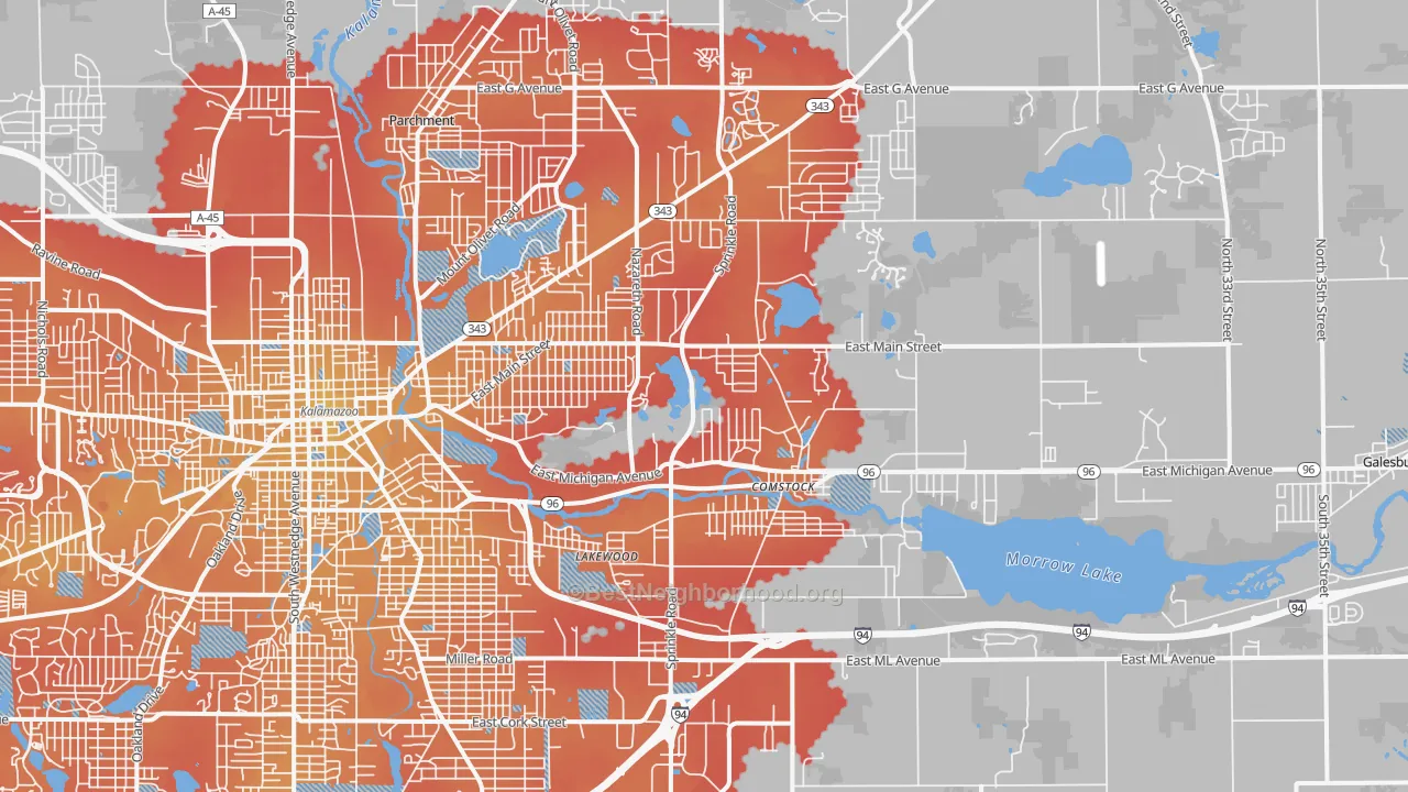 Transit Grade map of 49048, MI