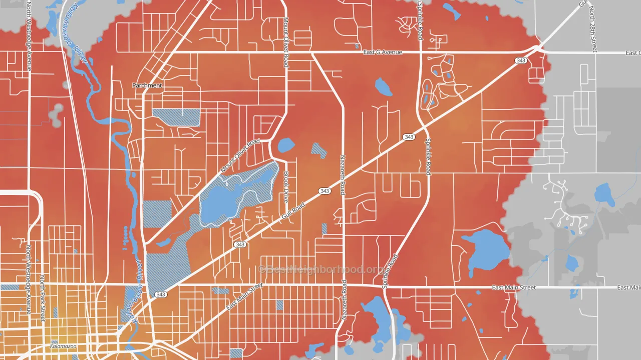 Transit Grade map of 49074, MI