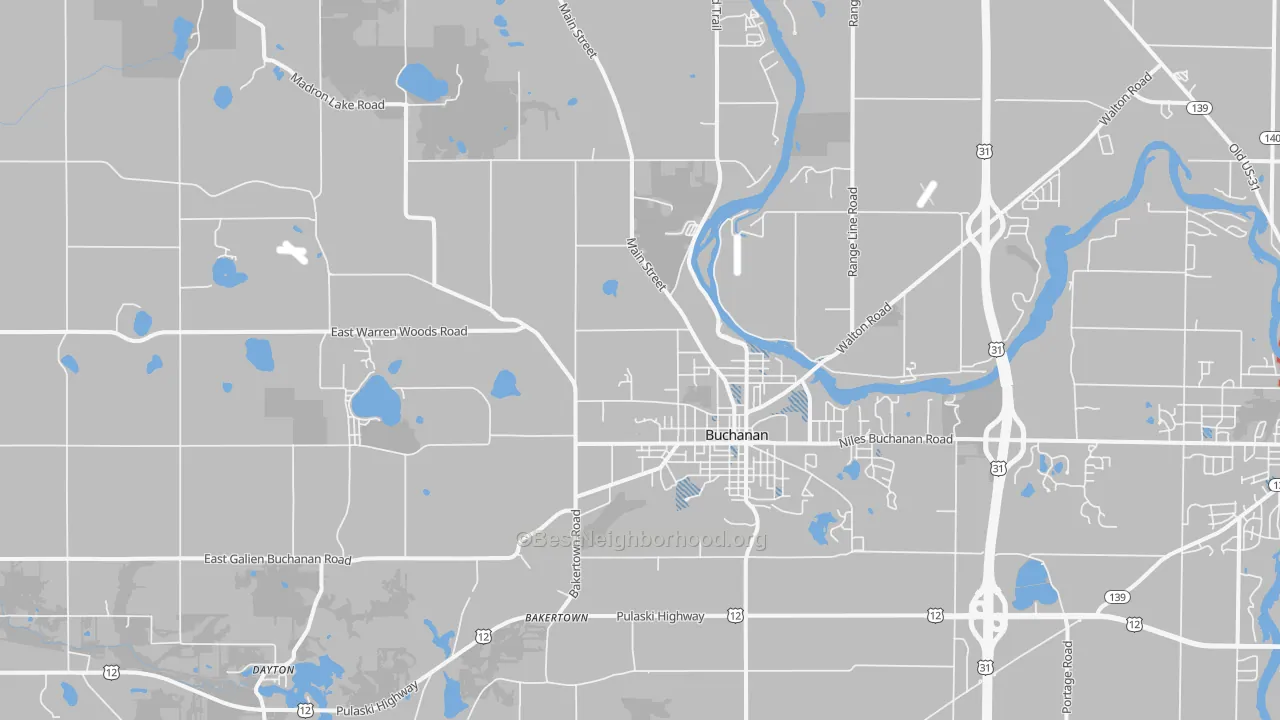 Transit Grade map of 49107, MI