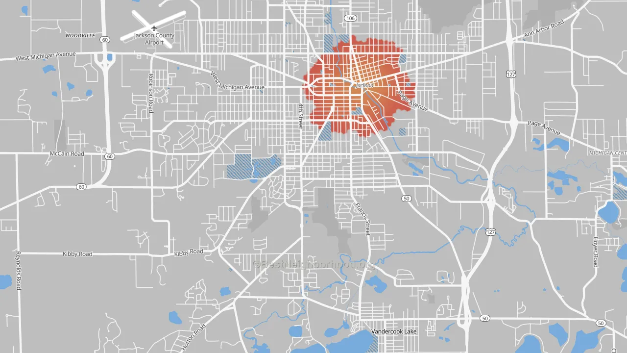 Transit Grade map of 49203, MI