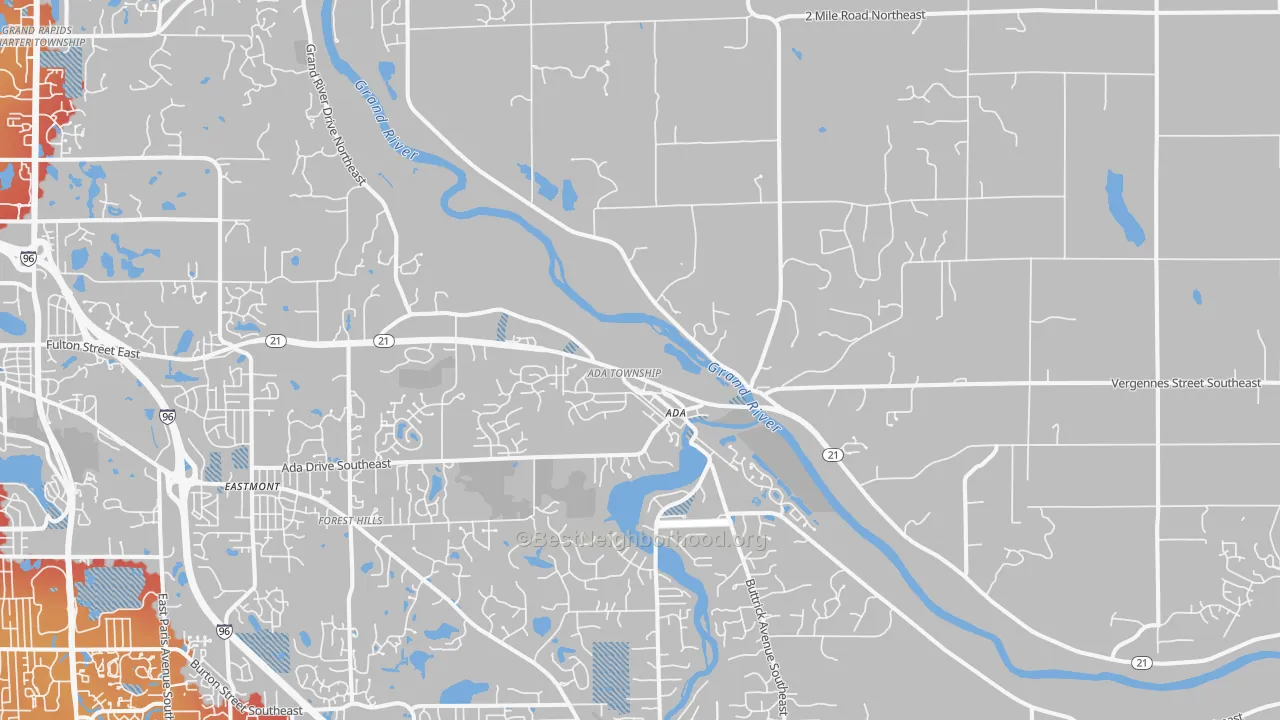 Transit Grade map of 49301, MI