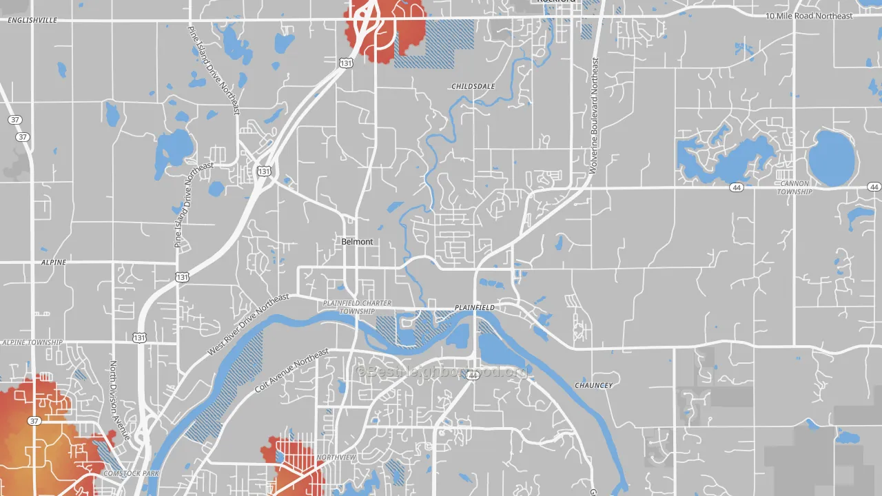 Transit Grade map of 49306, MI