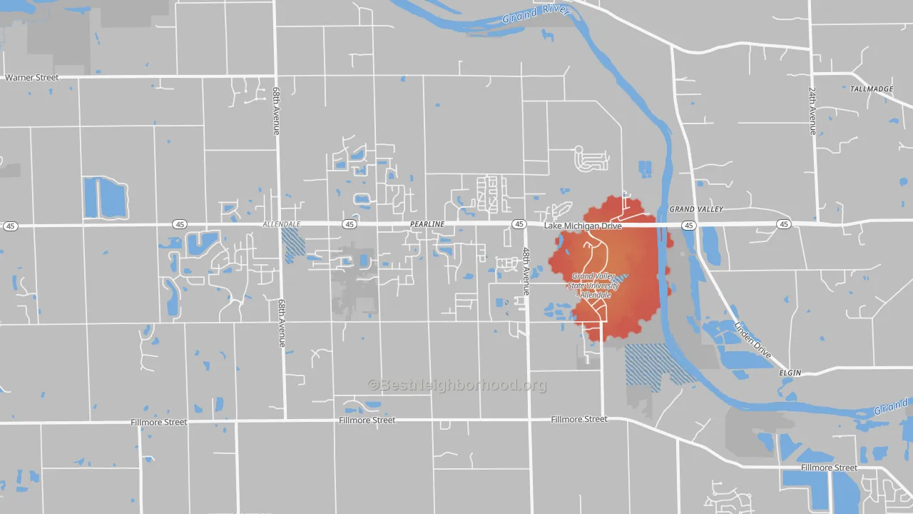 Transit Grade map of 49401, MI