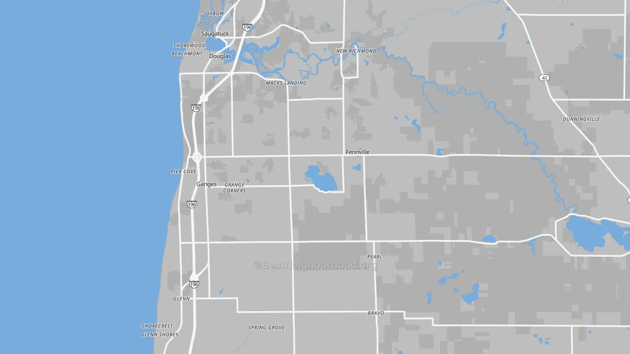 Transit Grade map of 49408, MI