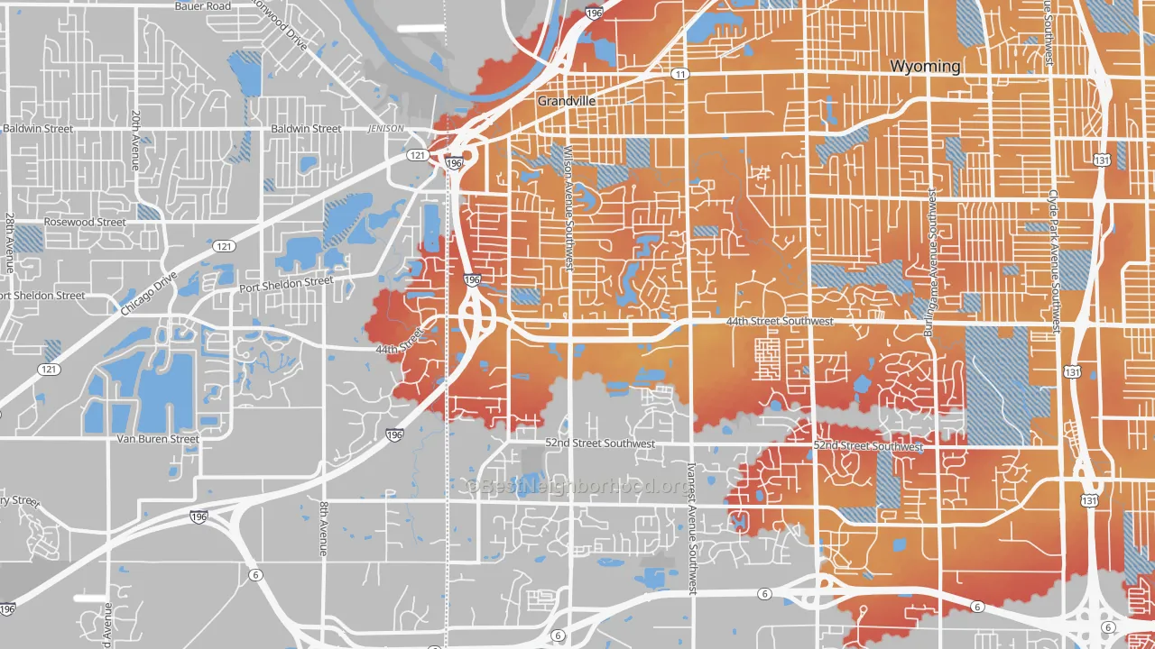Transit Grade map of 49418, MI