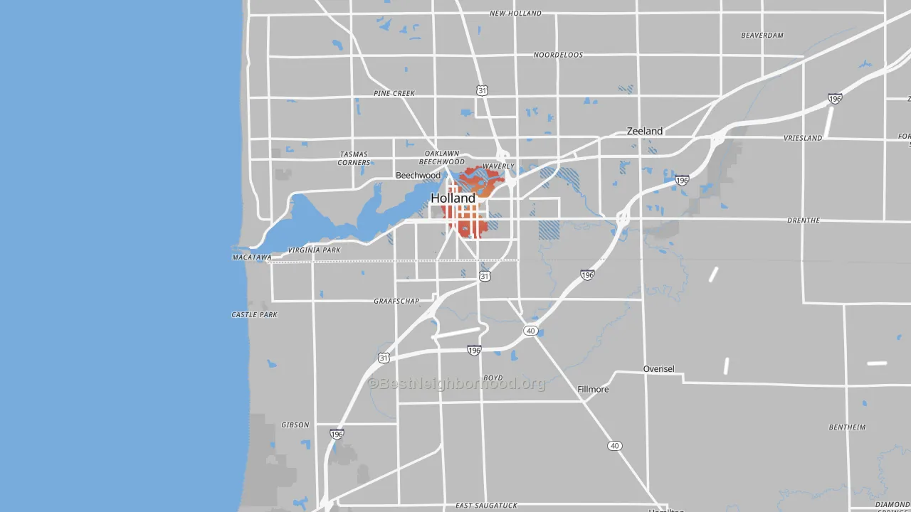 Transit Grade map of 49423, MI