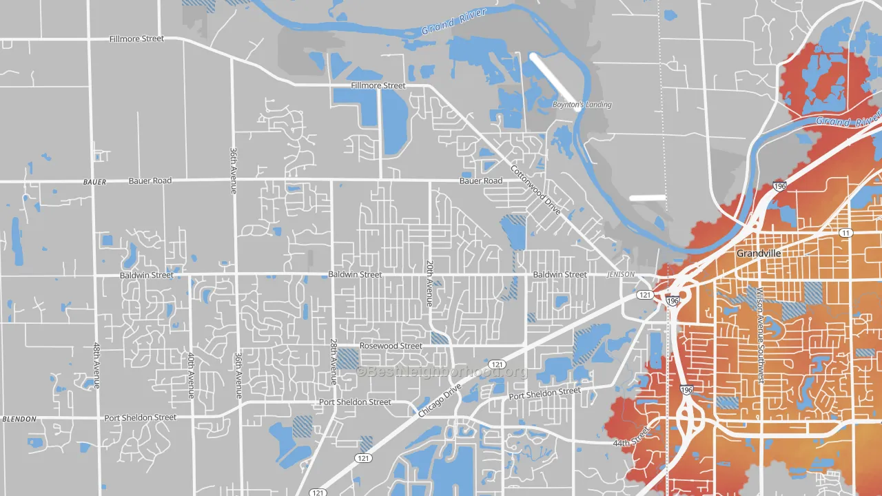 Transit Grade map of 49428, MI