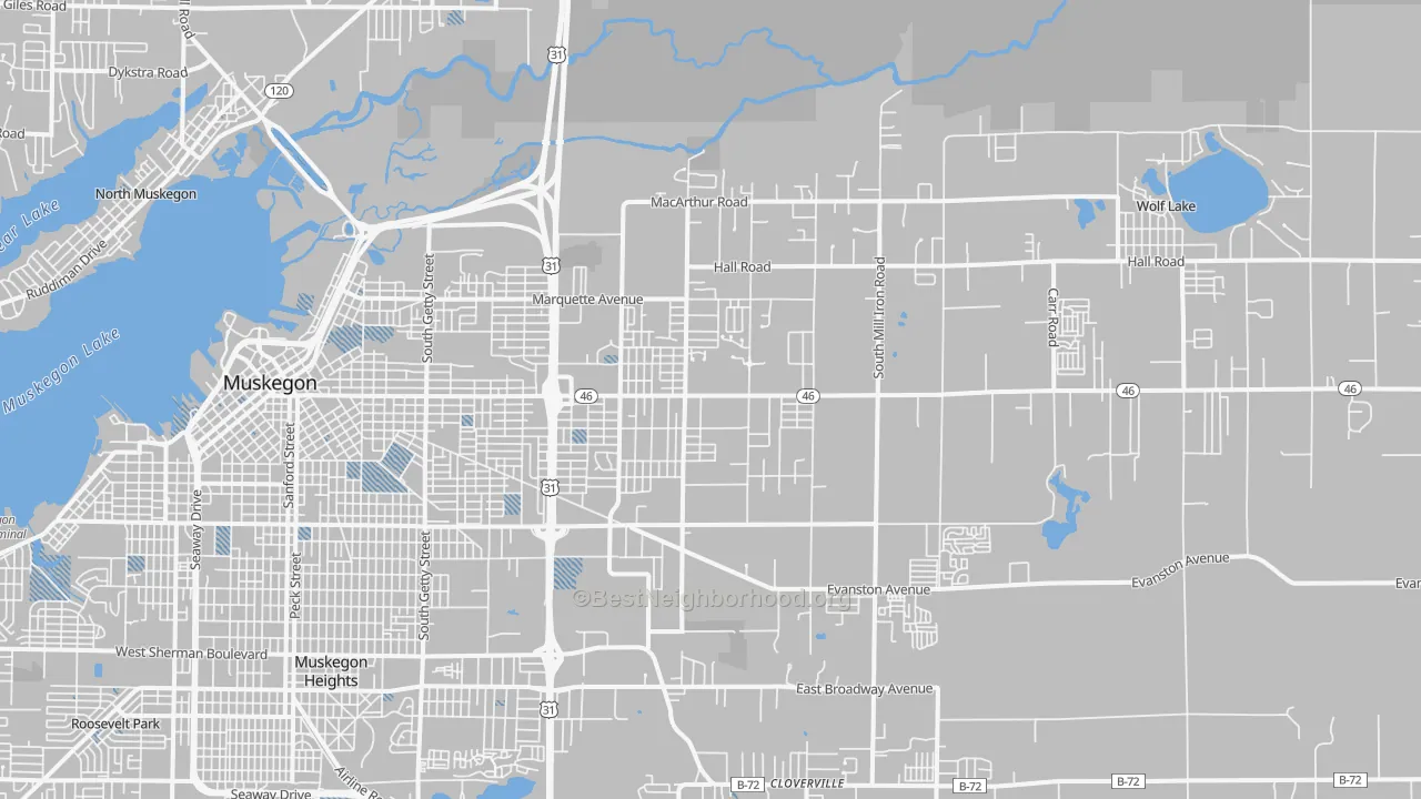 Transit Grade map of 49442, MI