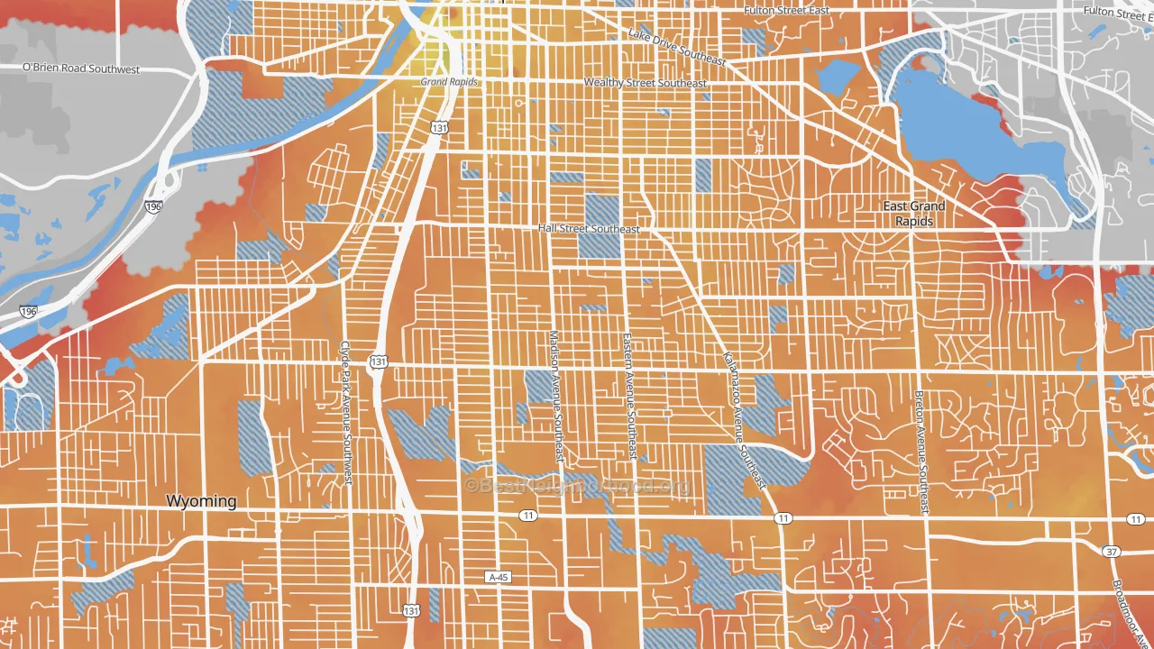 Transit Grade map of 49507, MI