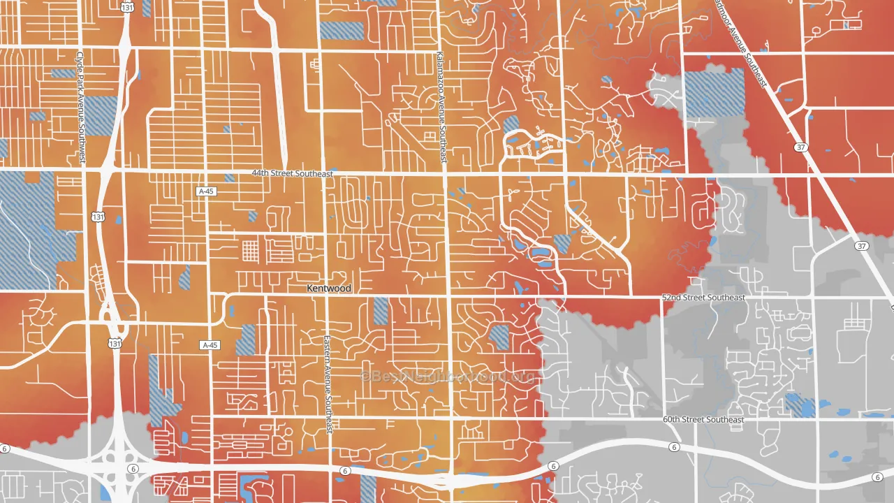 Transit Grade map of 49508, MI