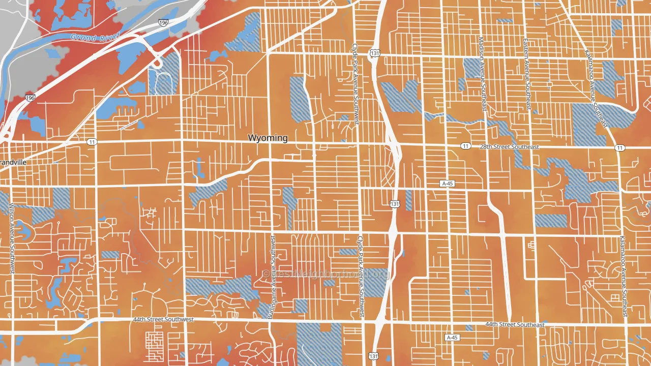 Transit Grade map of 49509, MI