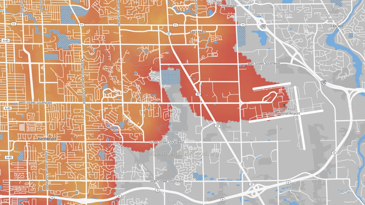 Transit Grade map of 49512, MI