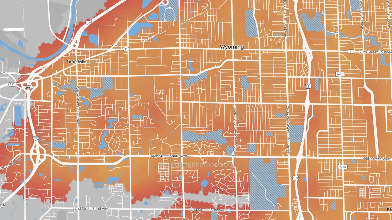 Transit Grade map of 49519, MI