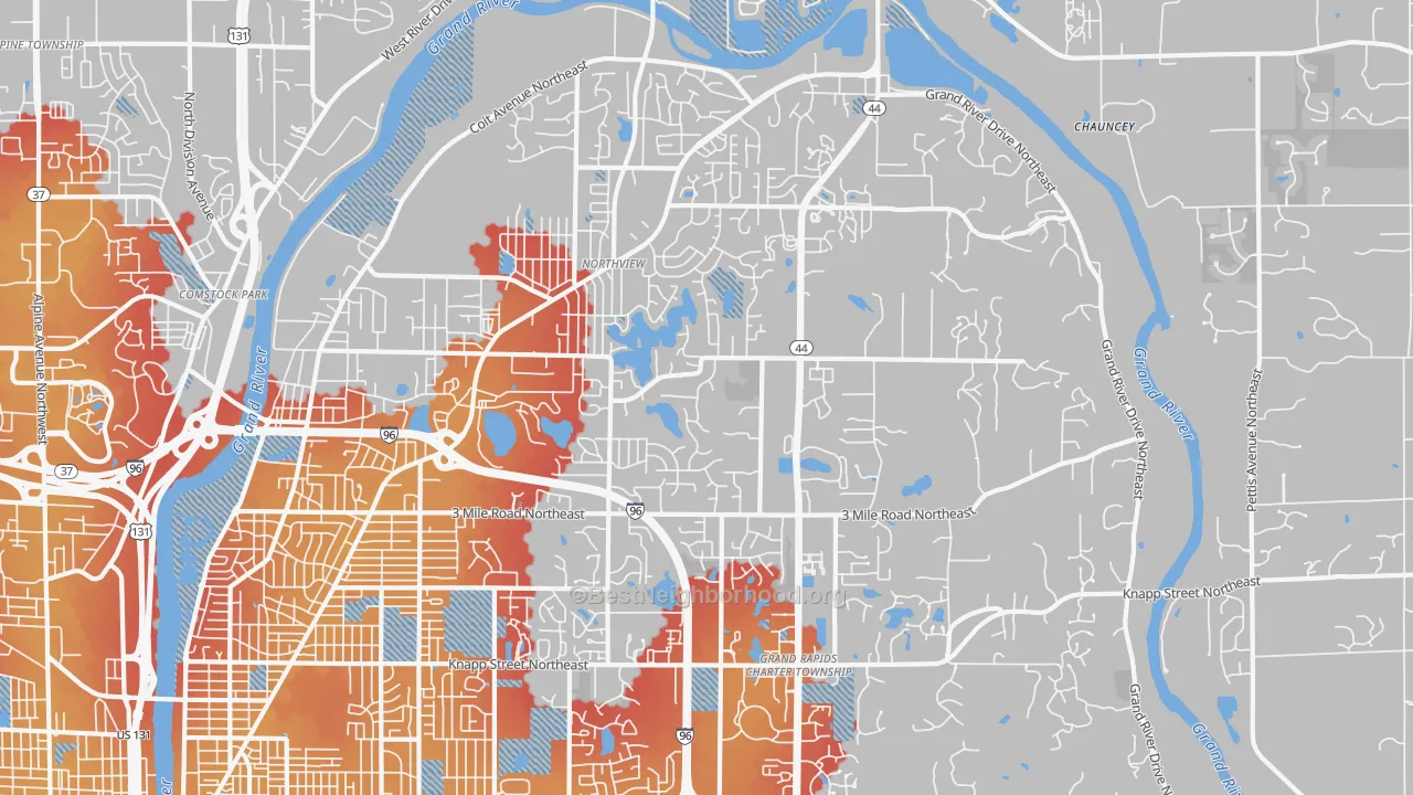 Transit Grade map of 49525, MI