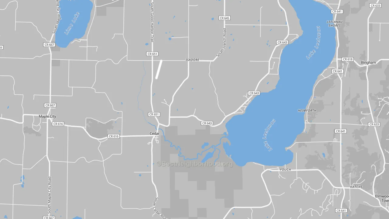 Transit Grade map of 49621, MI
