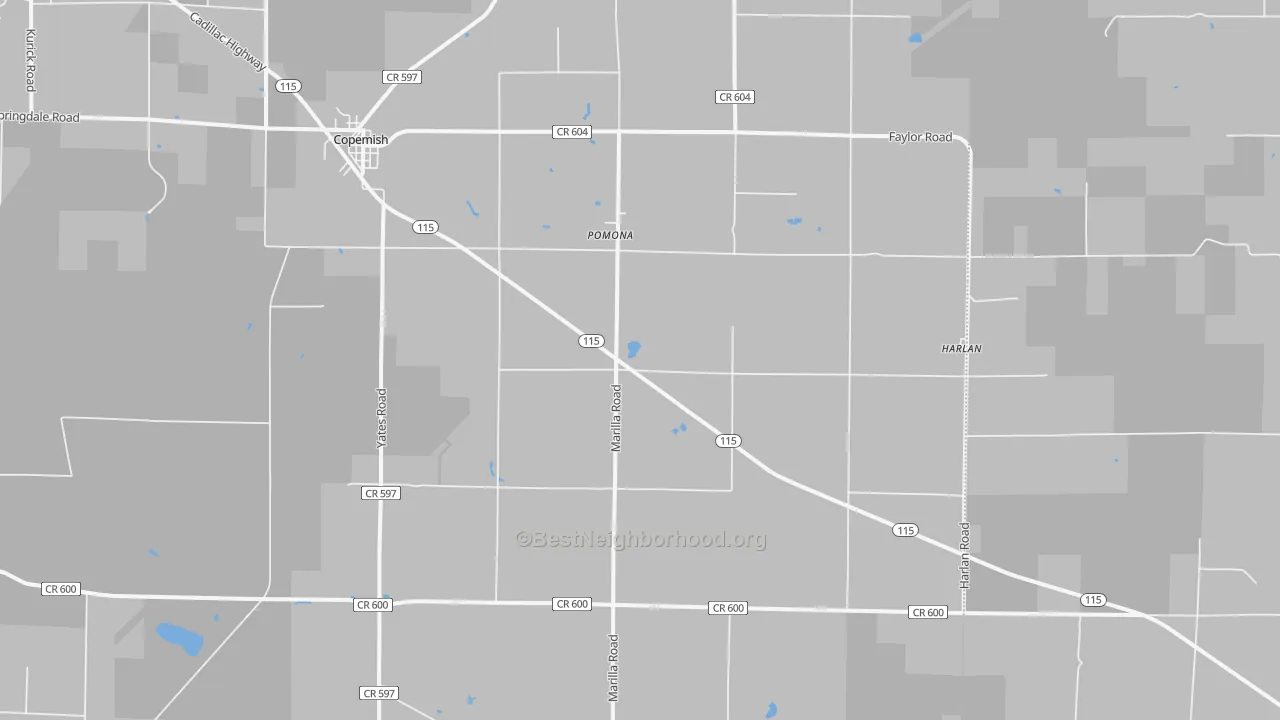 Transit Grade map of 49625, MI