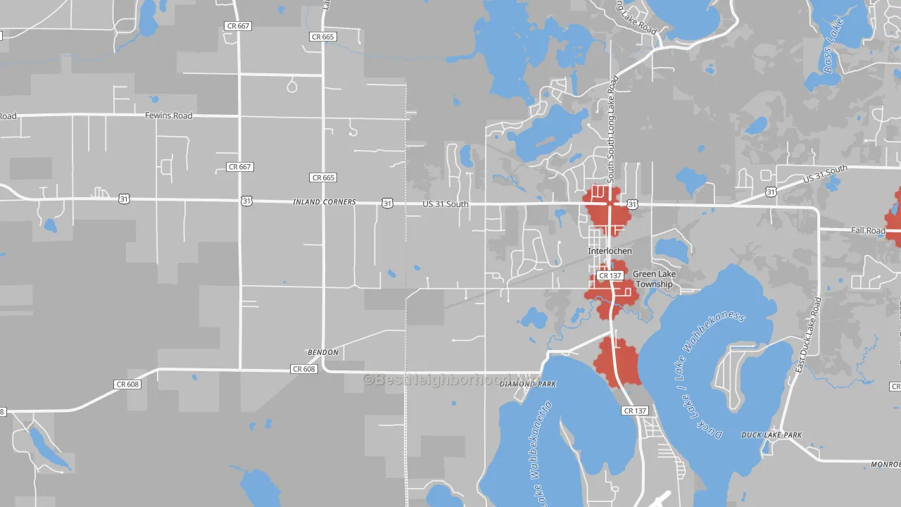 Transit Grade map of 49643, MI