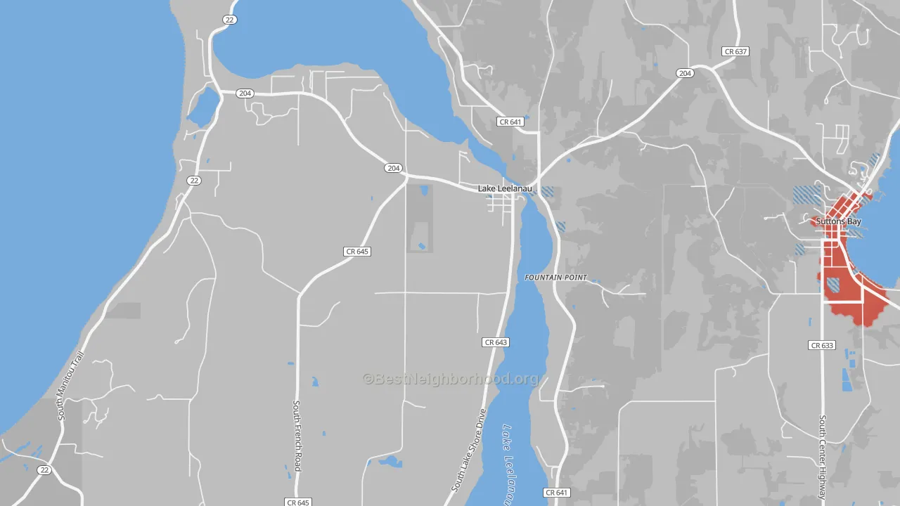 Transit Grade map of 49653, MI