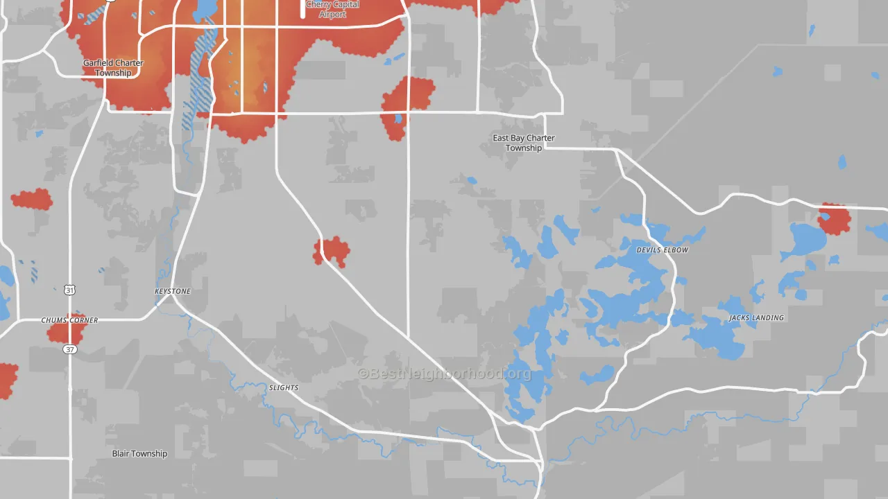 Transit Grade map of 49696, MI
