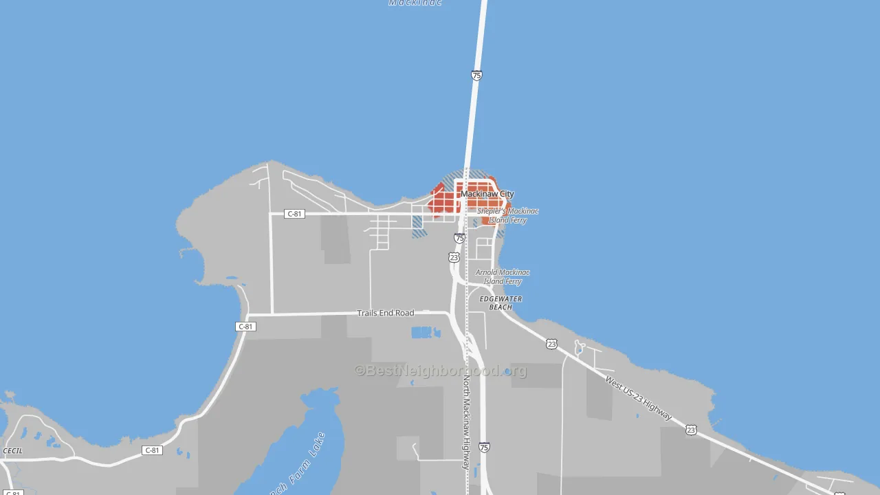 Transit Grade map of 49701, MI