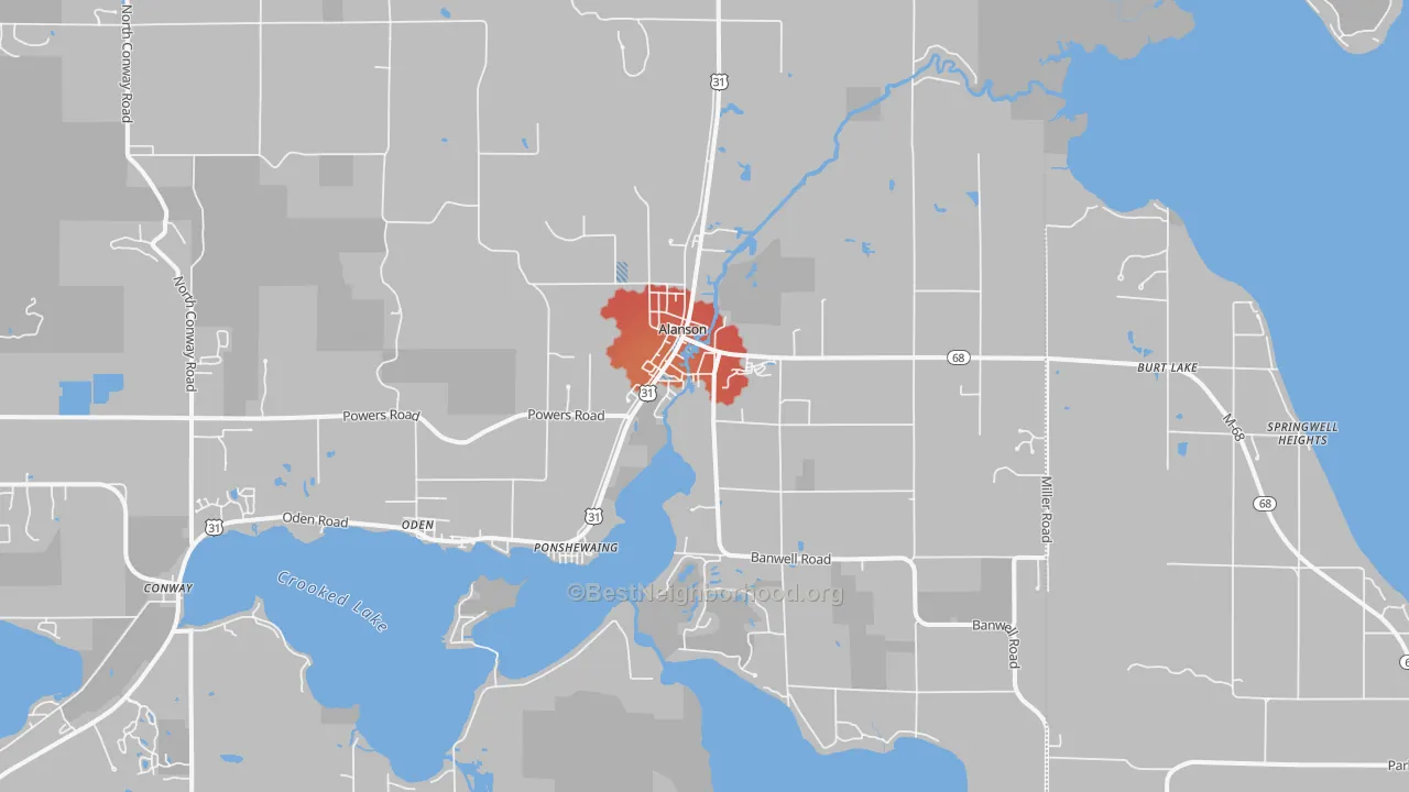 Transit Grade map of 49706, MI