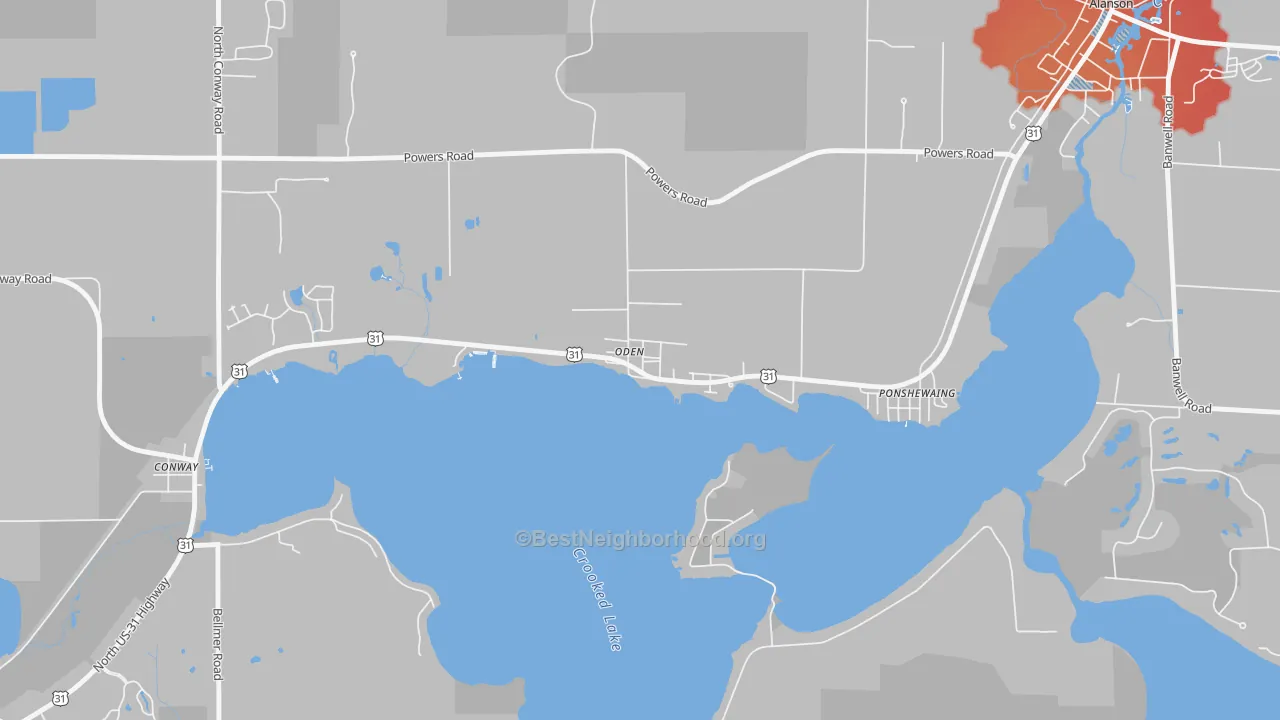 Transit Grade map of 49764, MI