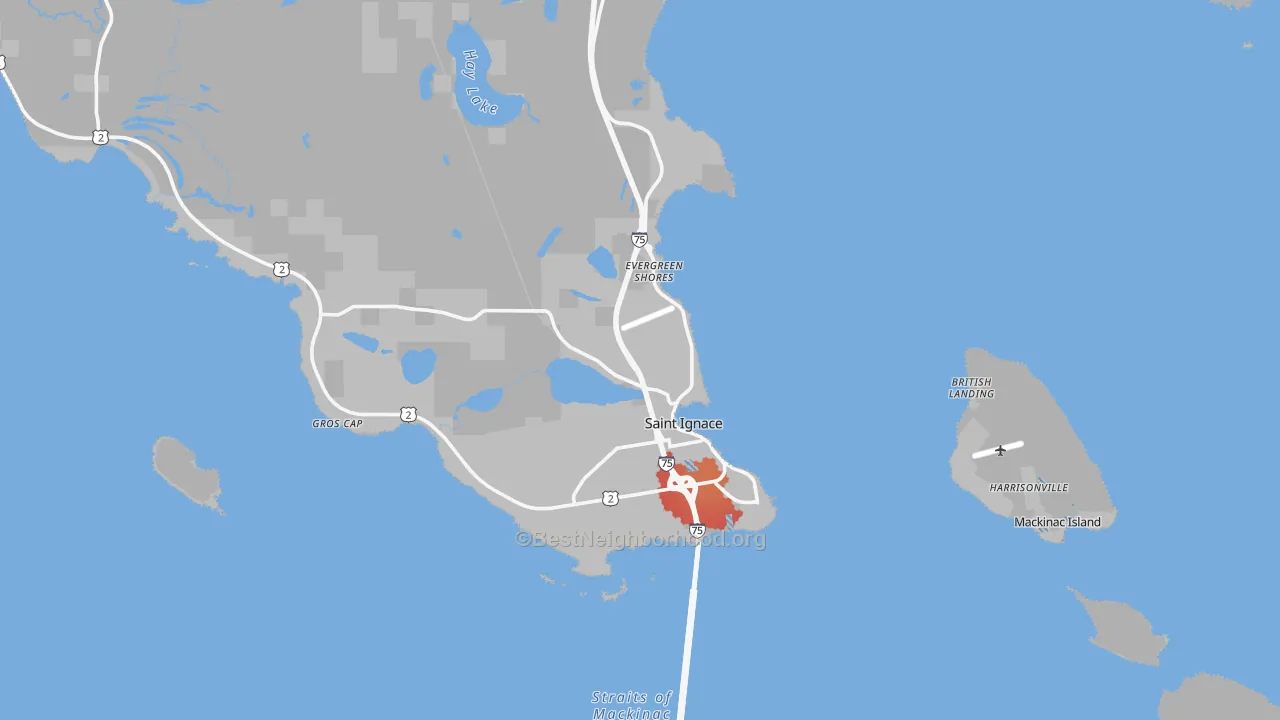 Transit Grade map of 49781, MI