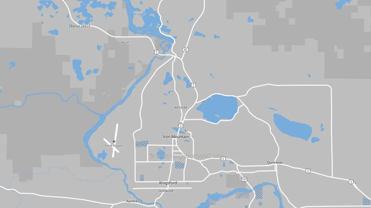 Transit Grade map of 49801, MI