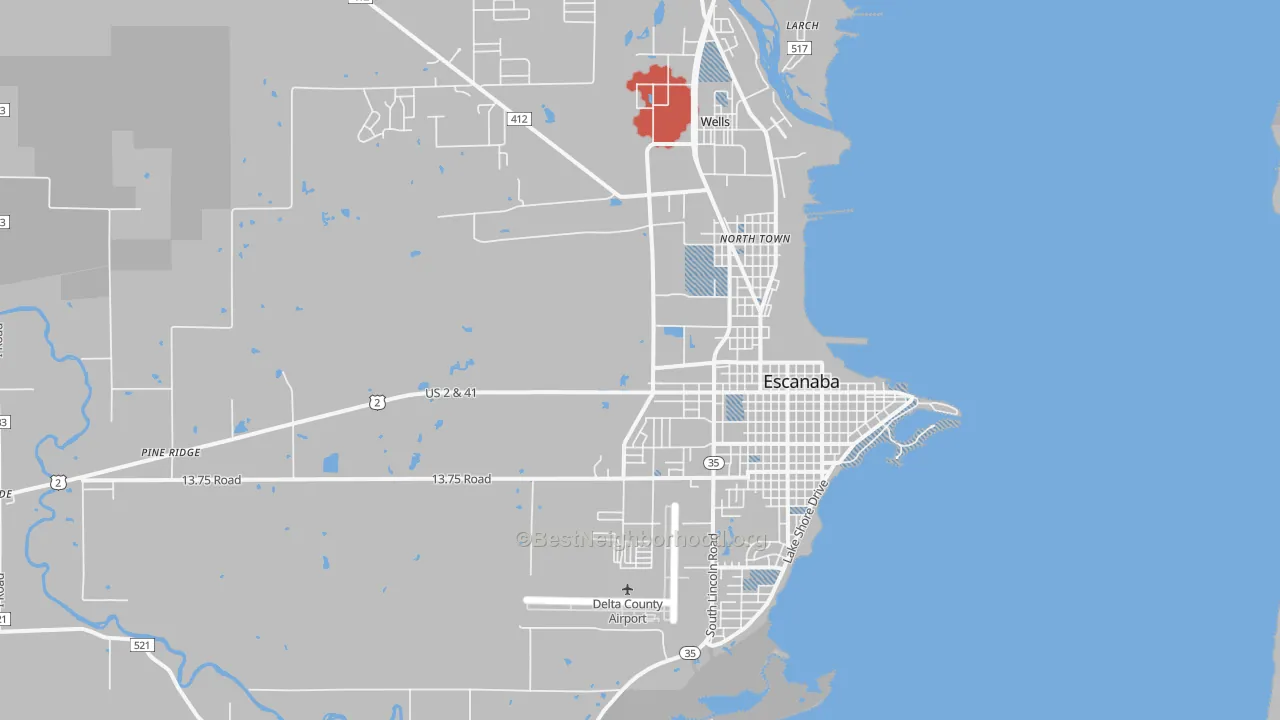 Transit Grade map of 49829, MI