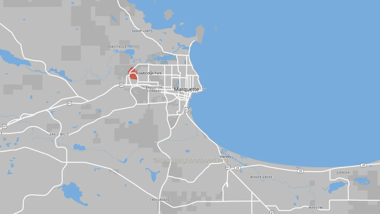 Transit Grade map of 49855, MI