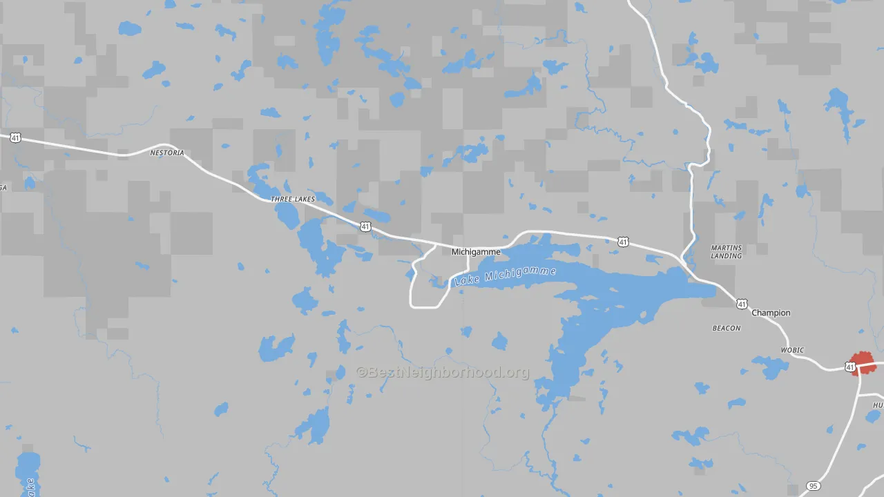 Transit Grade map of 49861, MI