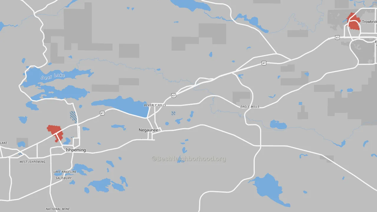 Transit Grade map of 49866, MI