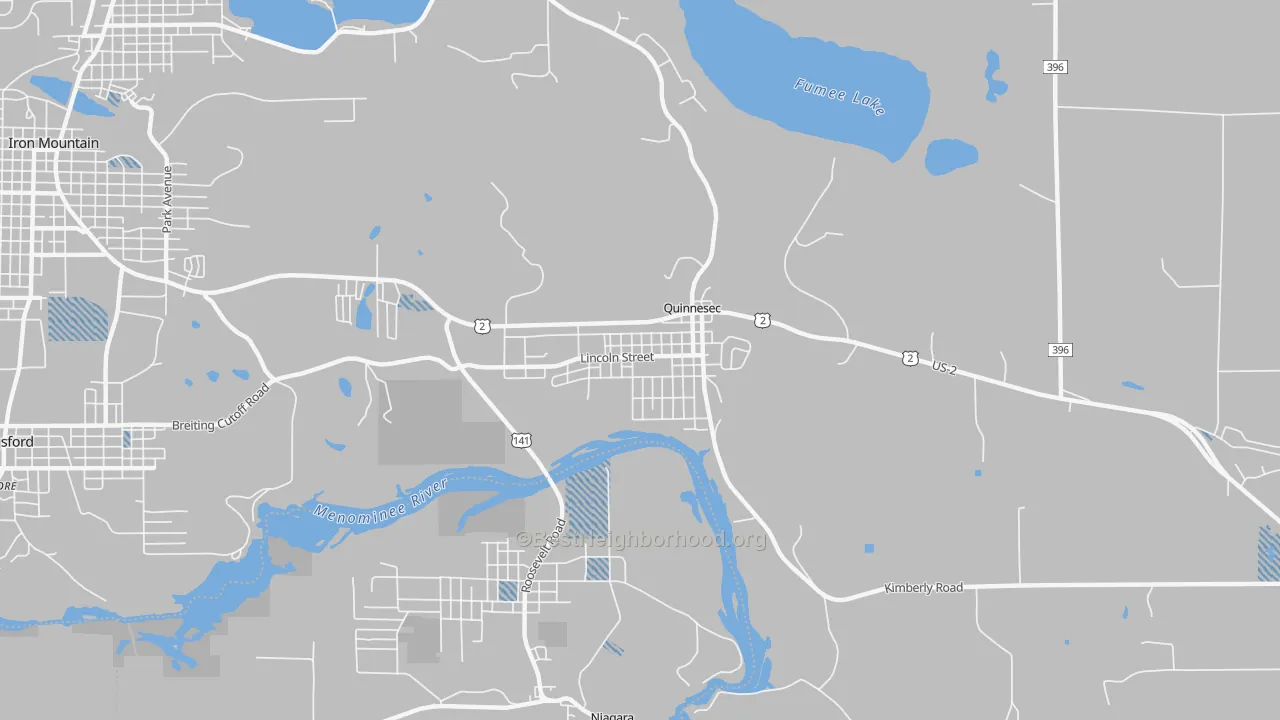 Transit Grade map of 49876, MI