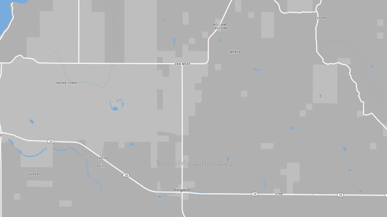 Transit Grade map of 49884, MI